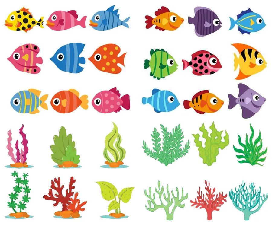 海洋世界幼儿简笔画大全（分享海洋世界鱼类儿童画教程 ）