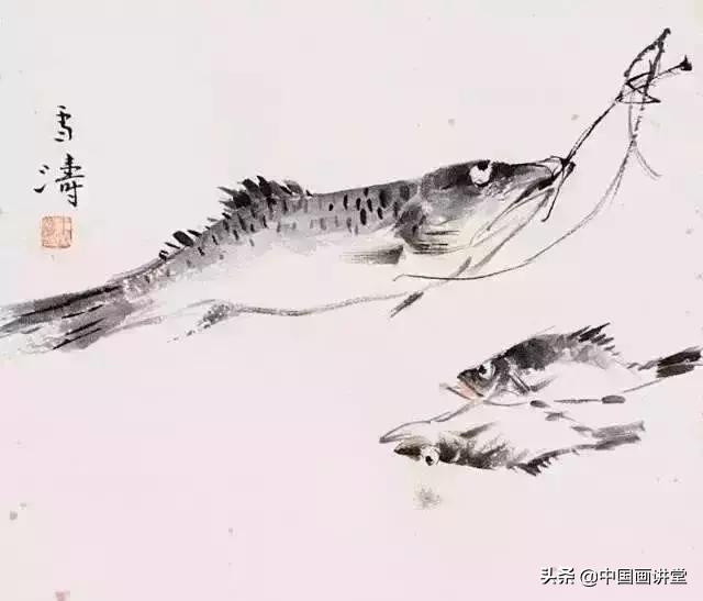 100种画鱼国画图片（欣赏吴昌硕、齐白石、张大千、潘天寿等大家画的鱼）