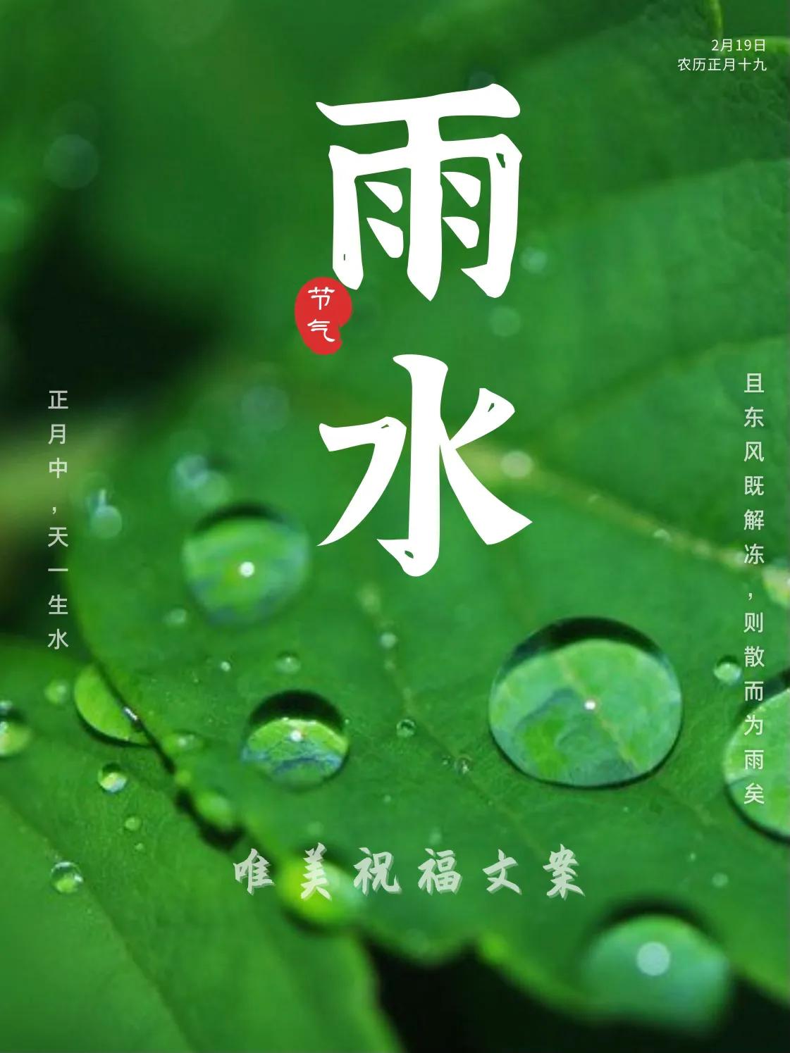 2022雨水节气的唯美祝福文案（雨水节气送你福，愿你一年有福气）