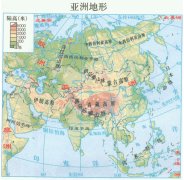 亚洲经纬度范围（高中地理亚洲的地形、气候）