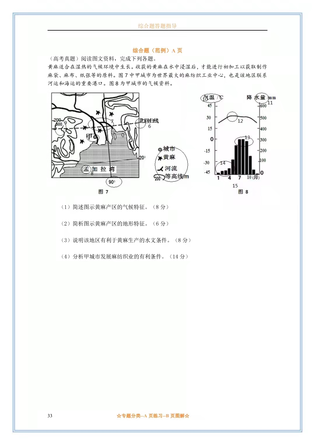 高三地理知识点归纳，高中地理核心考点答题模板