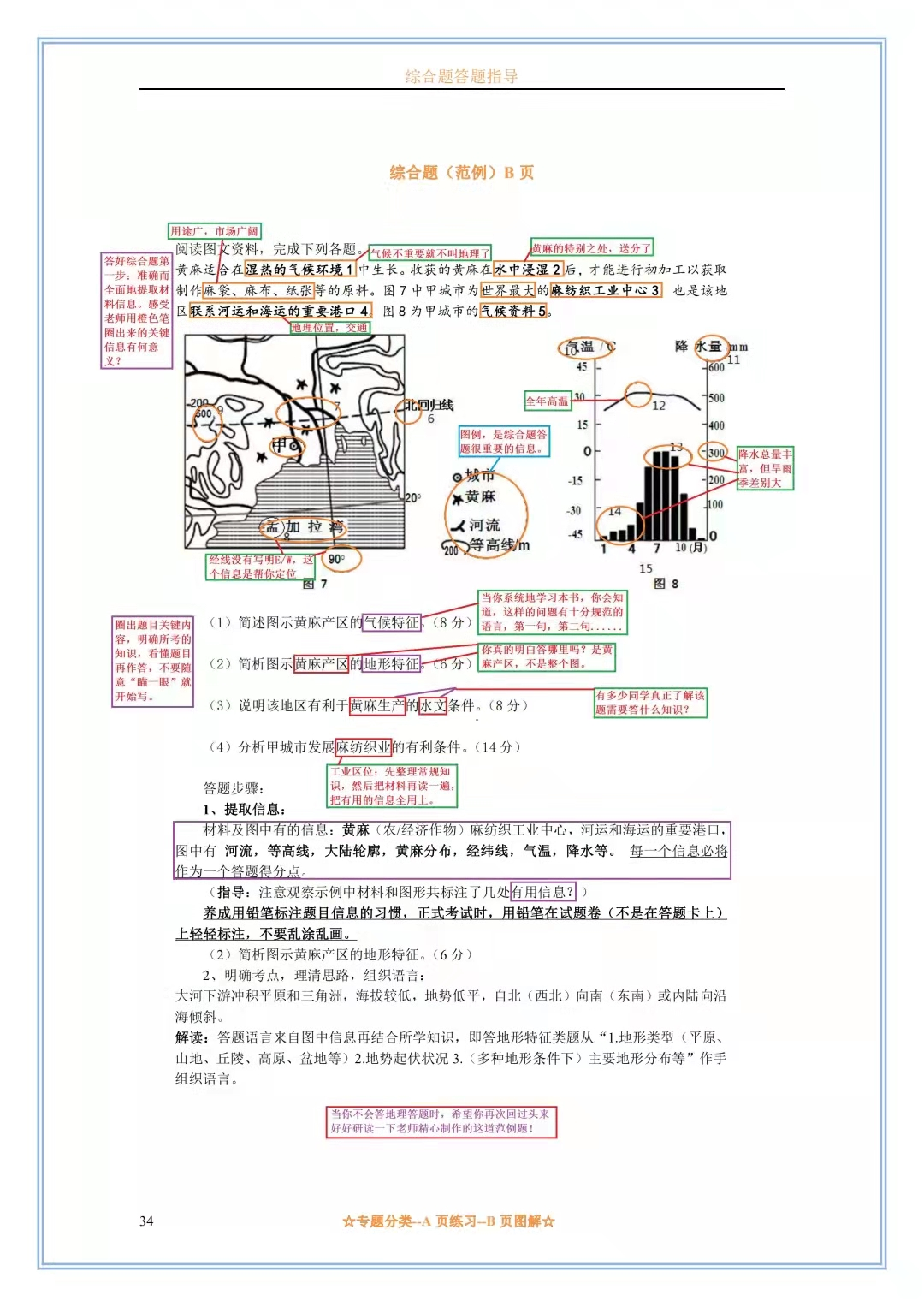 高三地理知识点归纳，高中地理核心考点答题模板