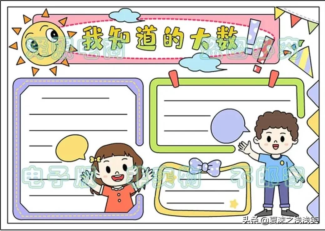 数学手抄报二年级内容（小学生数学手抄报200张）