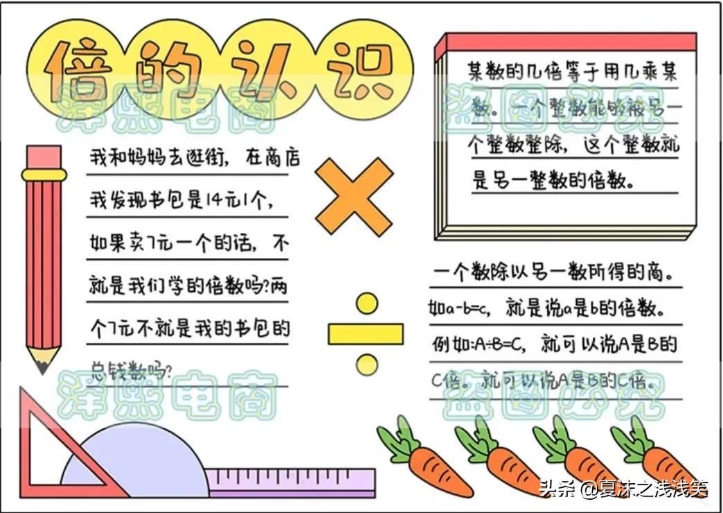 数学手抄报二年级内容（小学生数学手抄报200张）