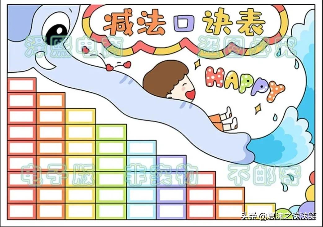 数学手抄报二年级内容（小学生数学手抄报200张）