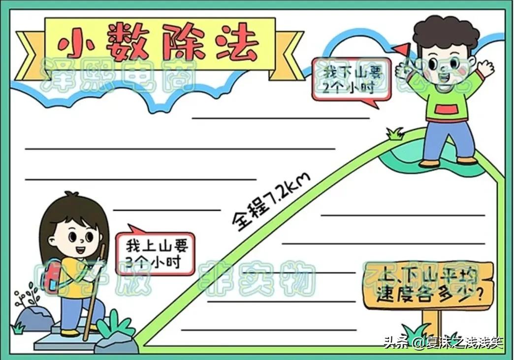 数学手抄报二年级内容（小学生数学手抄报200张）