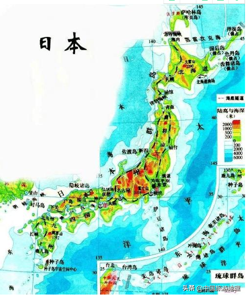 日本的地形特点和气候特点（日本地形图大合集）