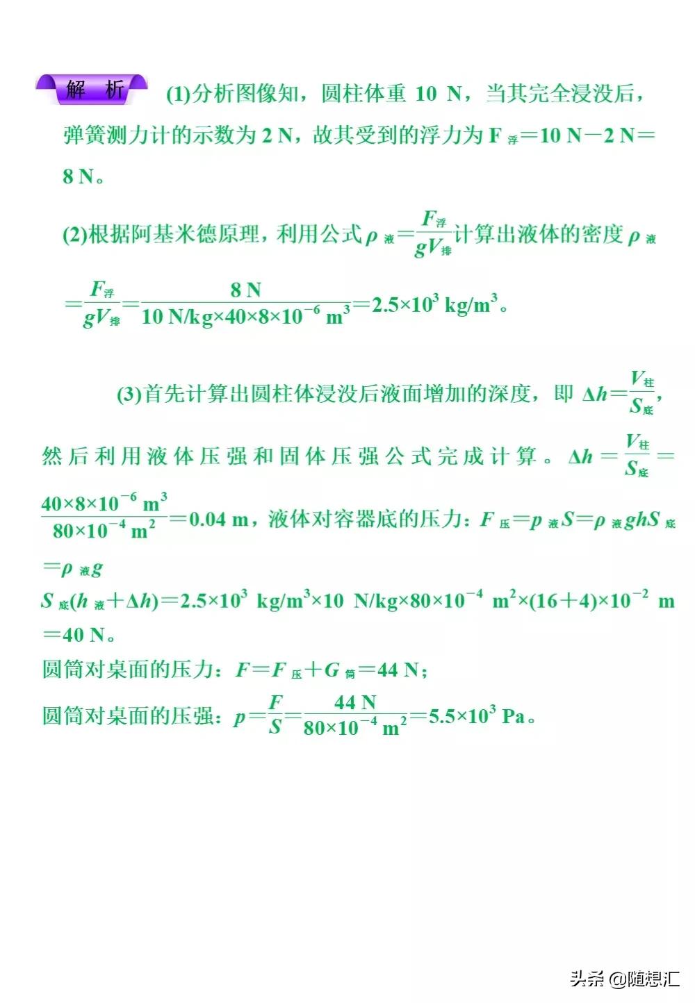 中考物理必考题型整理，力学热学电学等9大专题