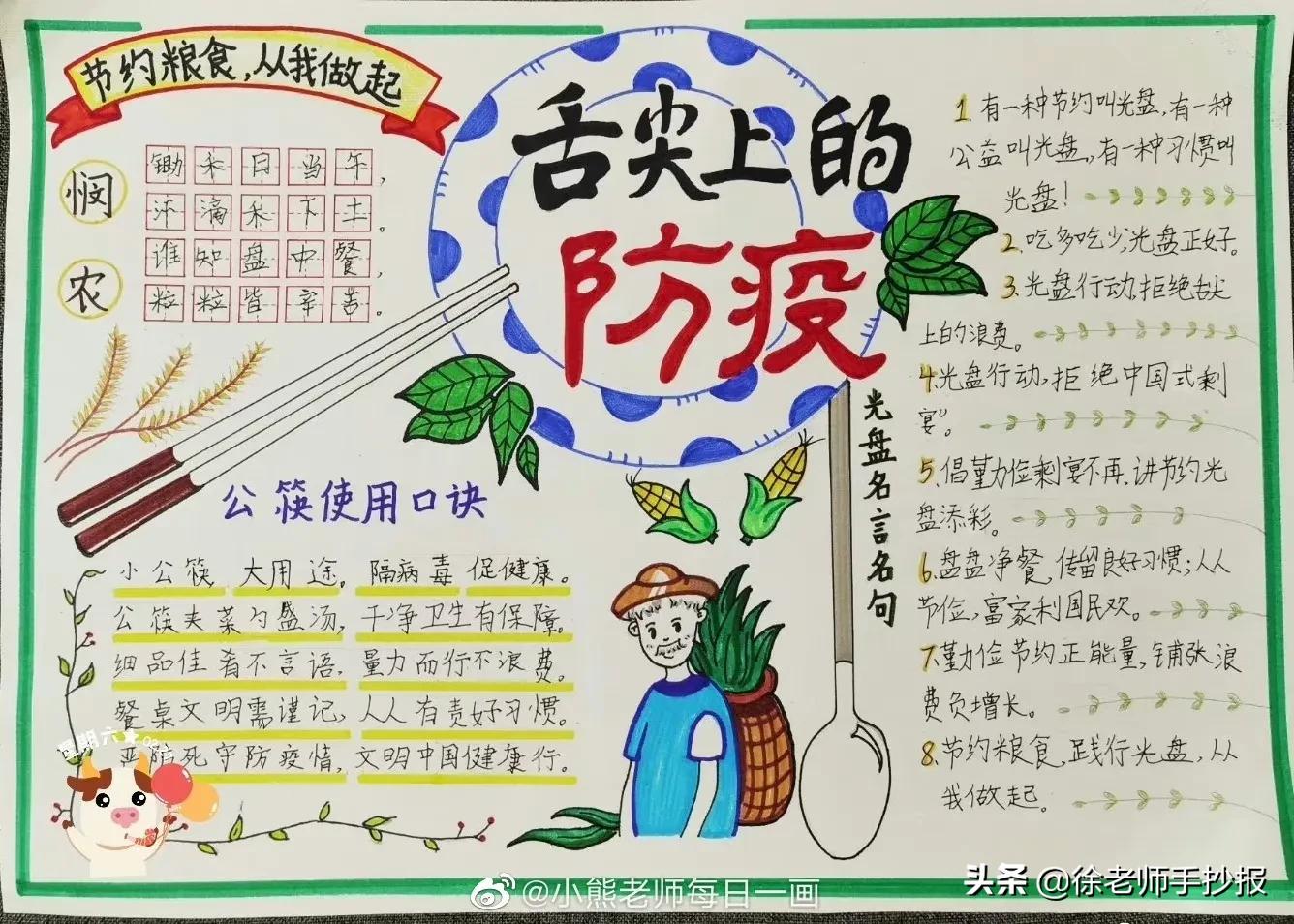 抗击疫情宣传手抄报（精选16张简画模板）