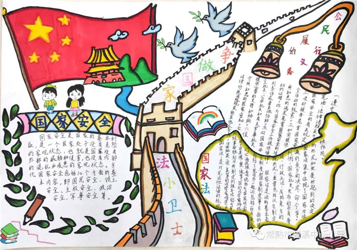 《争做国家安全小卫士》的简画及手抄报（分享4张简画）