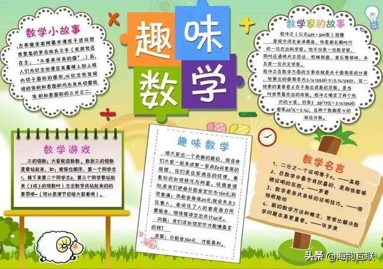 数学手抄报的内容怎么写（分享11张趣味手抄报内容摘抄）