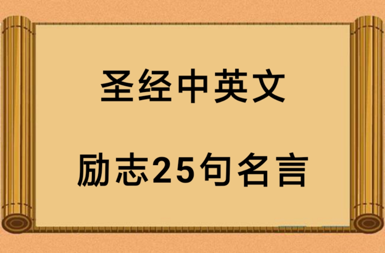 关于圣经里面的经典句子（圣经中英文励志25句名言）