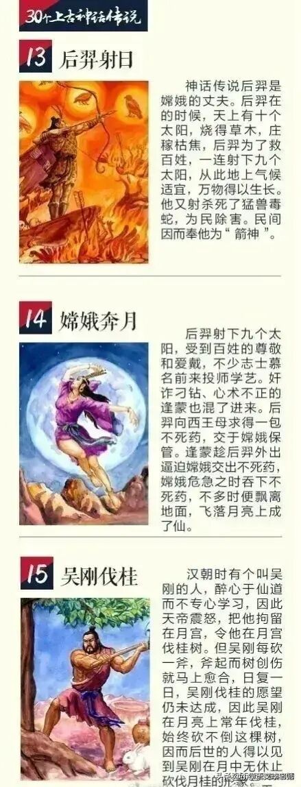 中国上古神话传说故事大全（山海经30个神话故事）