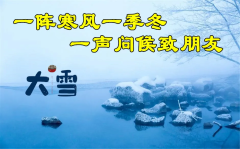 大雪节气早安祝福语文案（天寒了注意保暖哟）