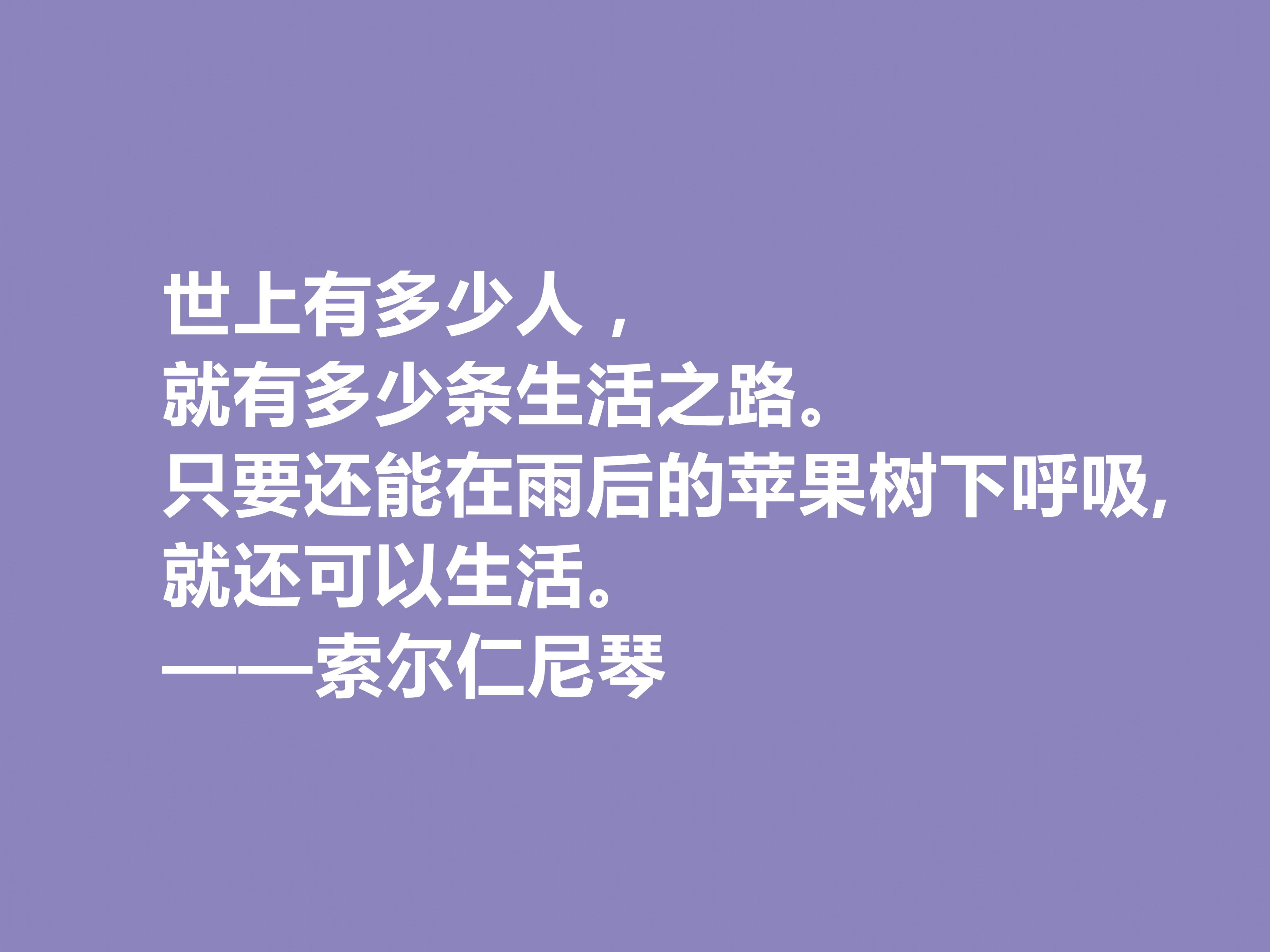 索尔仁尼琴经典语录（索尔仁尼琴著名的十句格言）