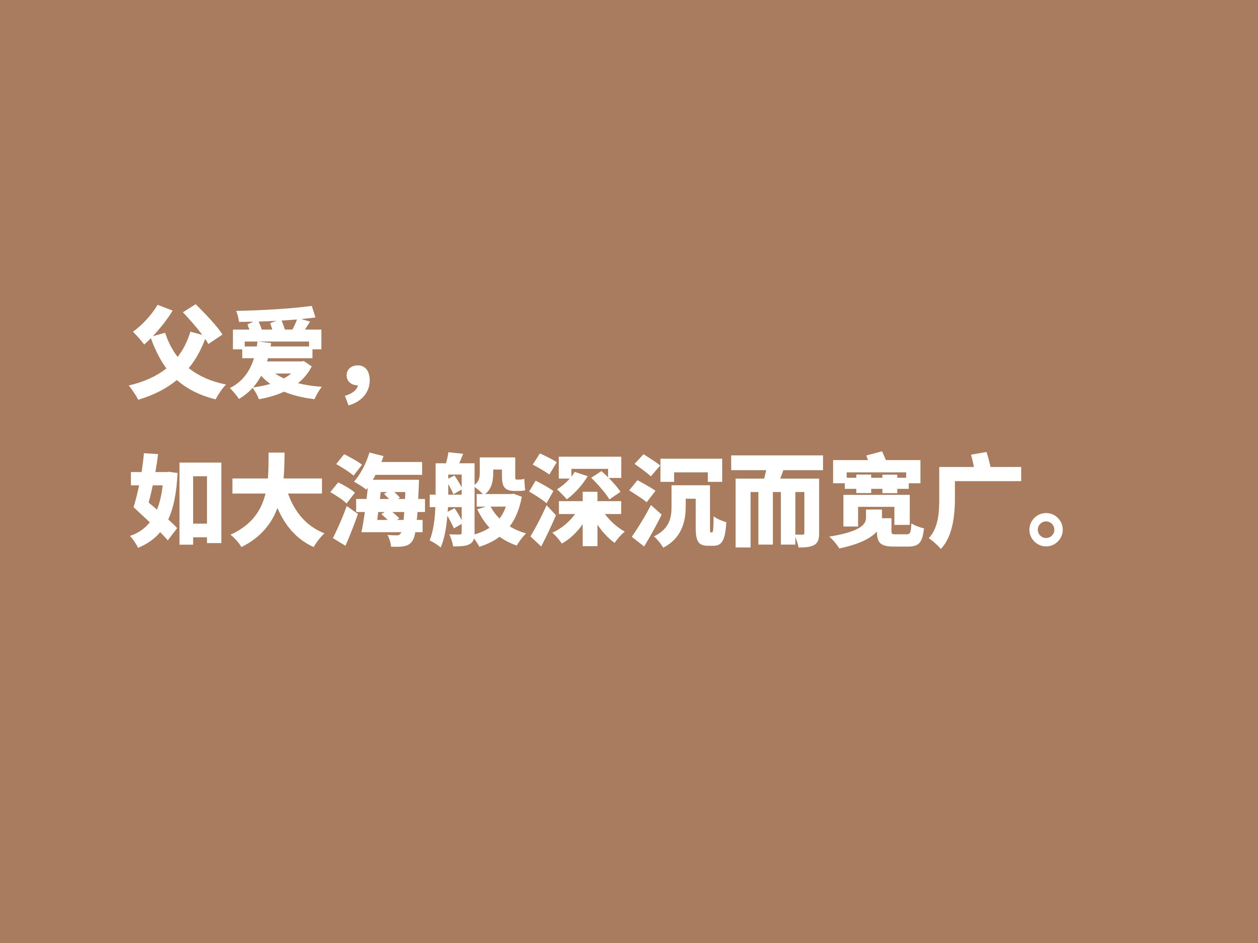 用赞美父亲的十句格言（父爱如山，父爱如海）