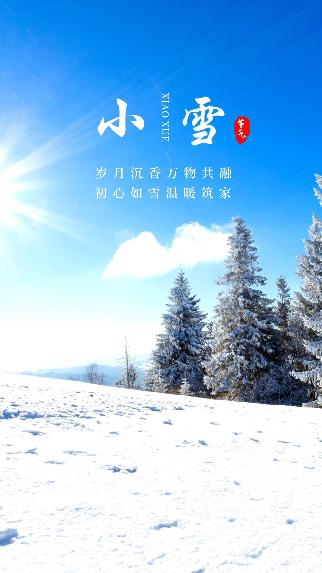 小雪正能量哲学语录（小雪温馨问候说说）