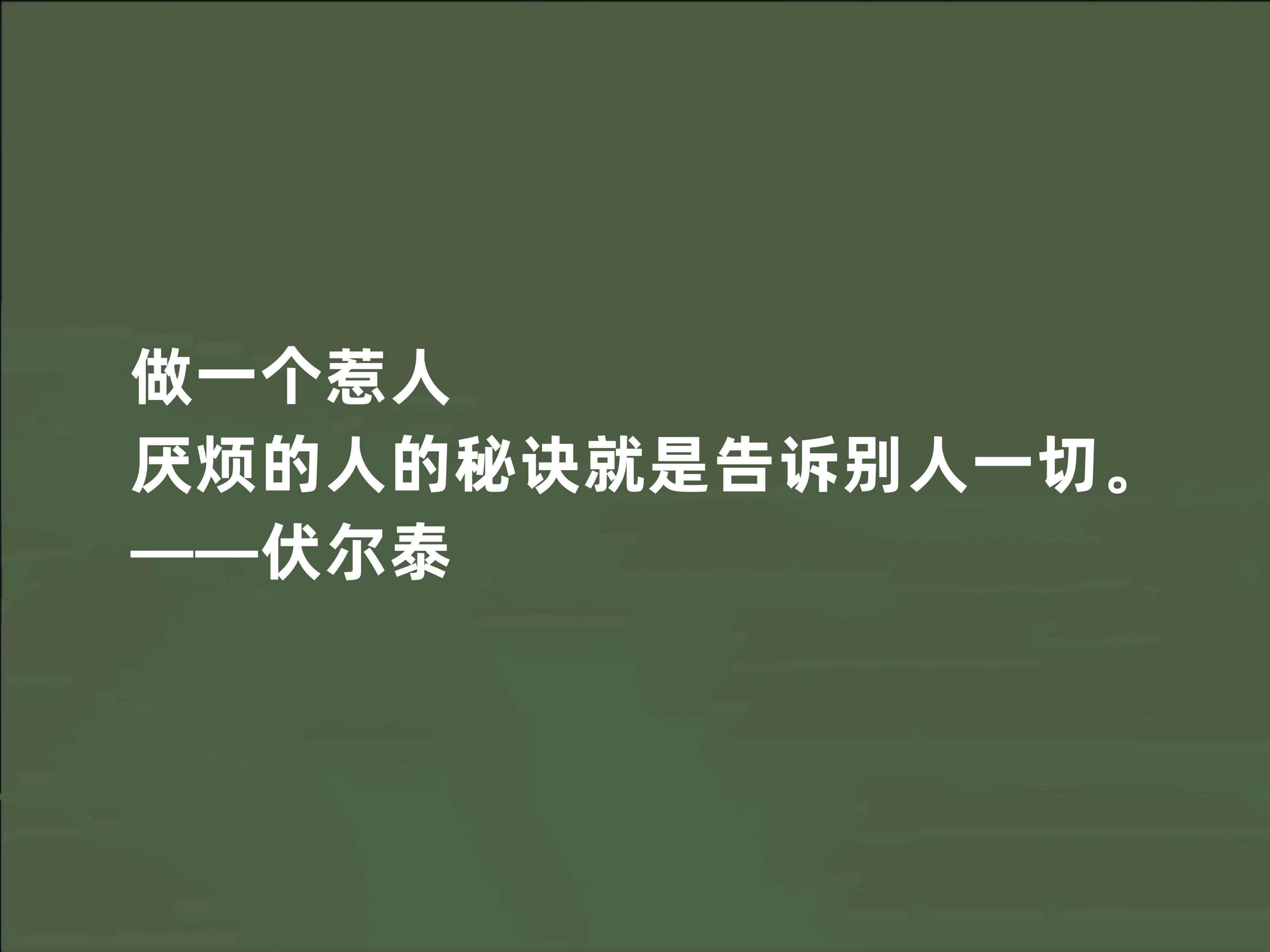 伏尔泰格言的经典语录（伏尔泰格言名人名言大全摘抄）