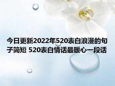 520表白的情话短句（用唯美句子说出心中爱意）