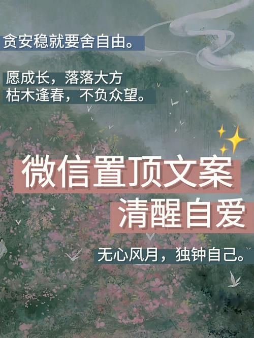 微信置顶文案句子经典（微信置顶，唯美句子）