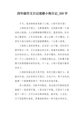 观察小狗,作文（《小狗的成长与变化》）