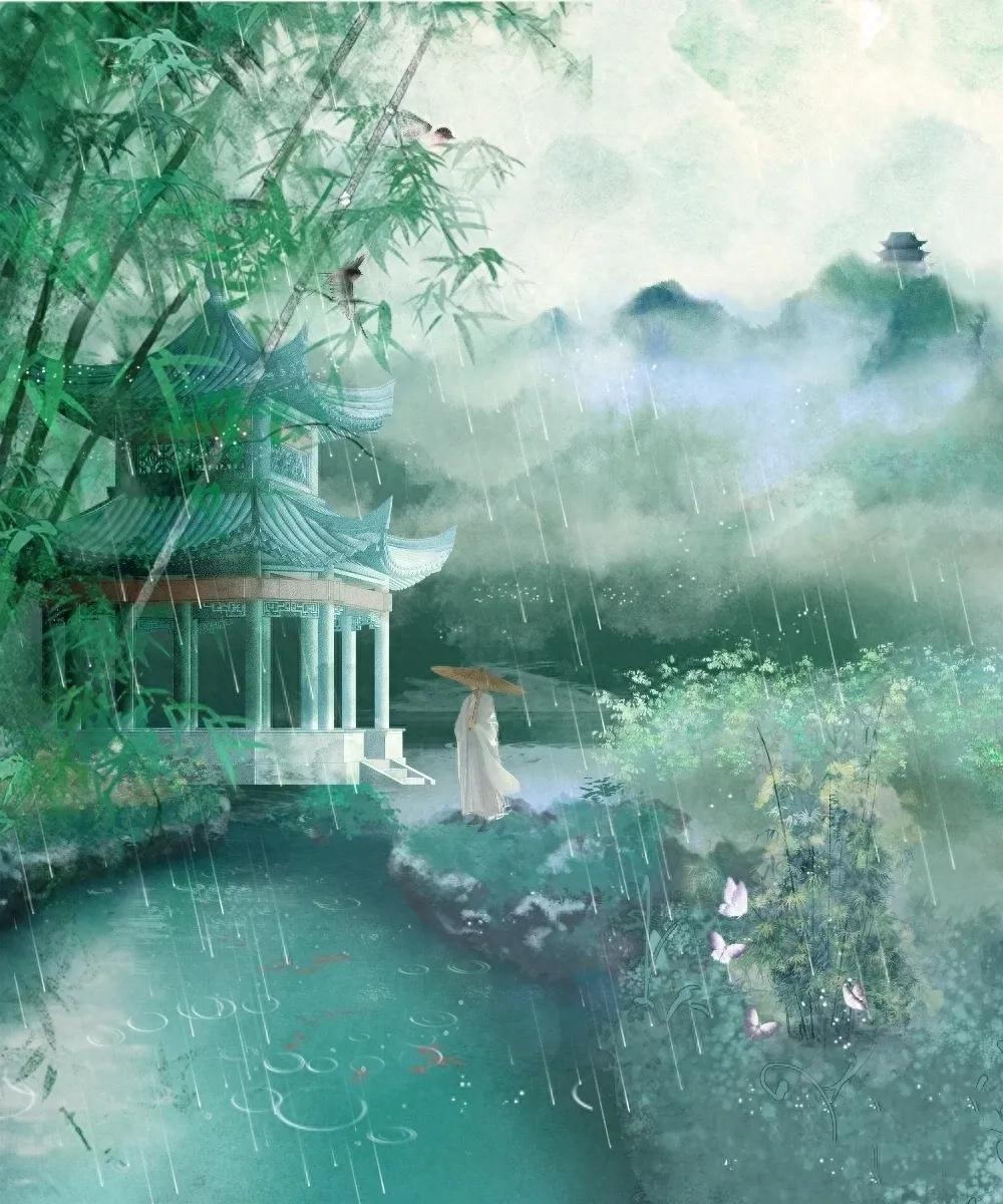 赞美雨后美景七绝诗词（八首听雨古诗词）