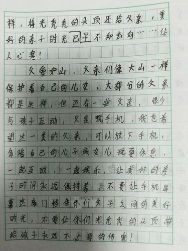 感动父爱作文400字左右（《父爱如山》）