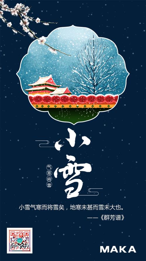 有关形容小雪节气的唯美诗句的短句（小雪·点点落花）