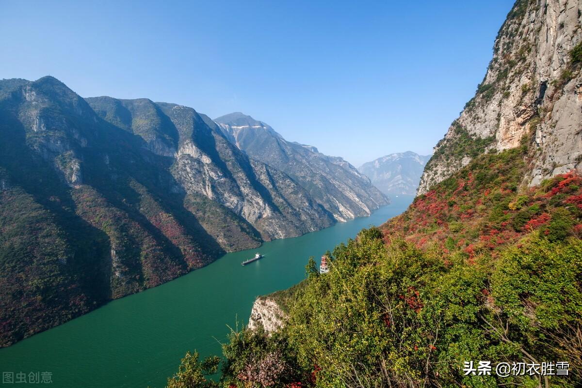 唐诗明丽秋江五首诗词名句（落木满江水，晴空万里秋）