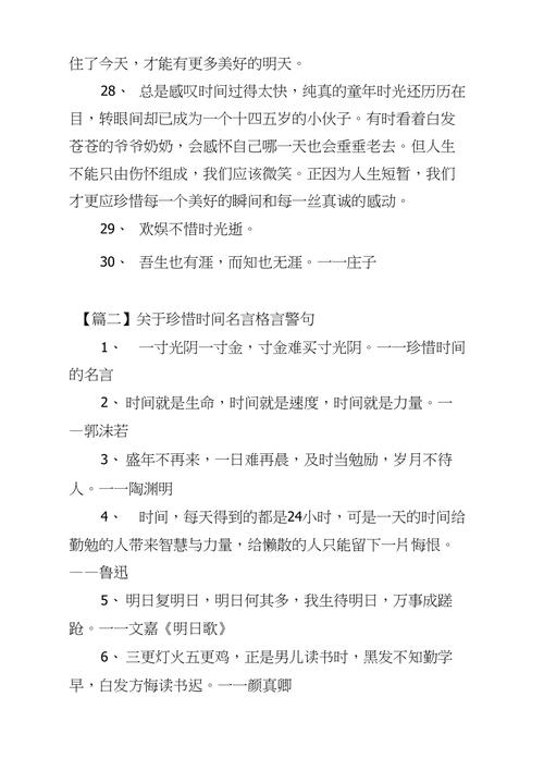 关于珍惜时间的格言警句20句（时间是最珍贵的财富）