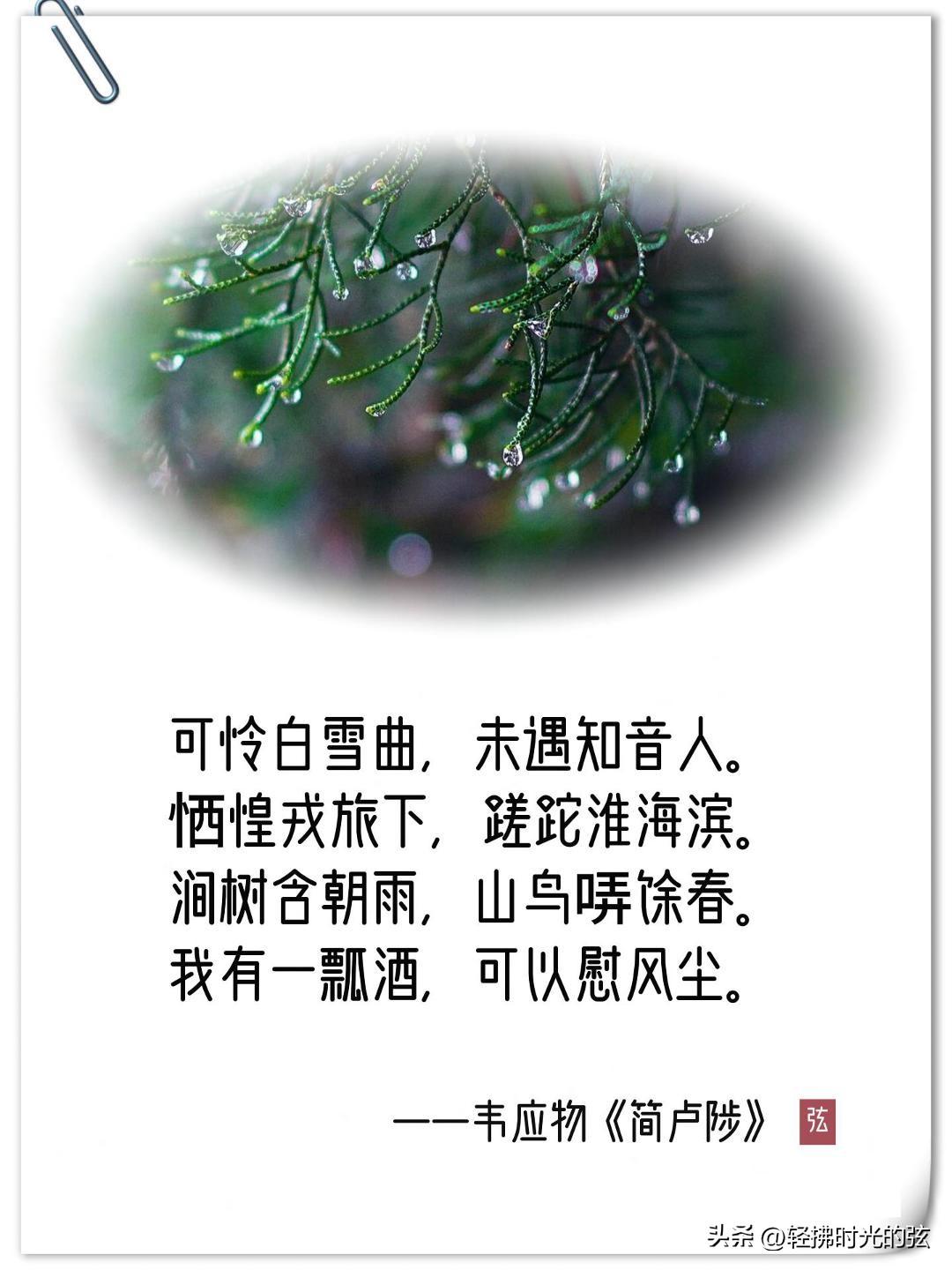 山水淡静，时光流转（诗人韦应物经典诗词八首）