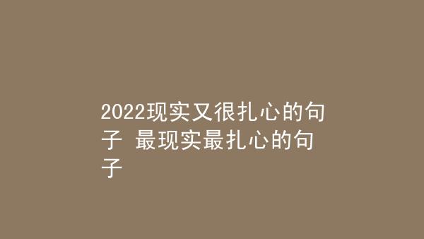 现实又很扎心的句子短句（现实与梦想）