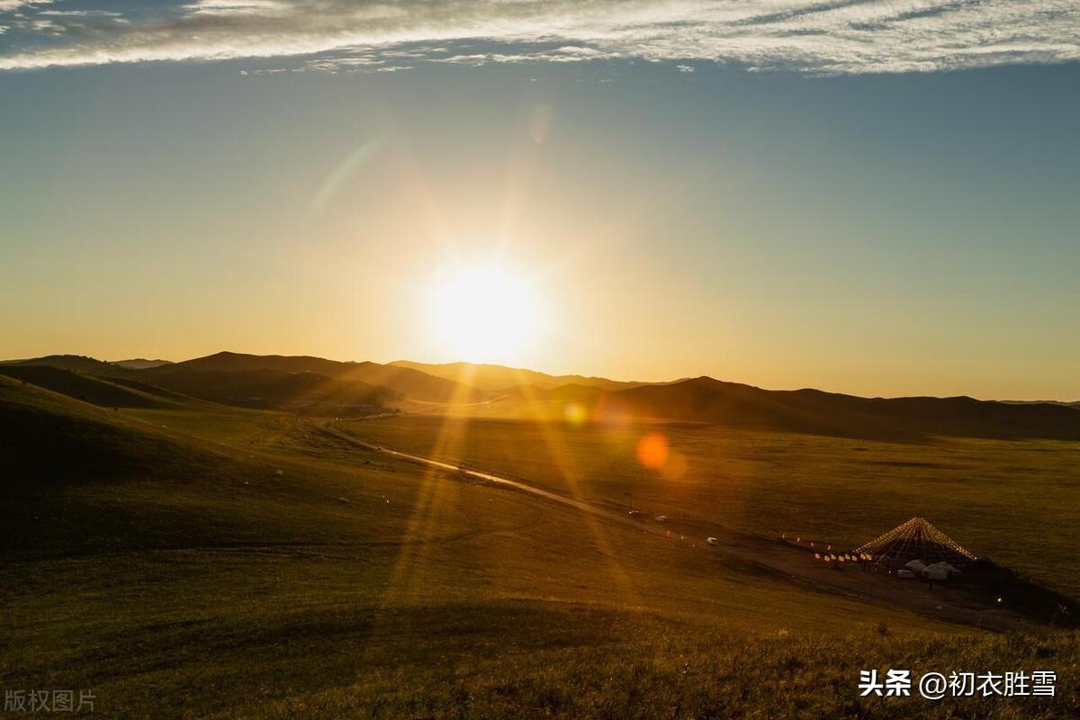 秋日夕阳诗词六首赏析（秋水明落日，流光灭远山）