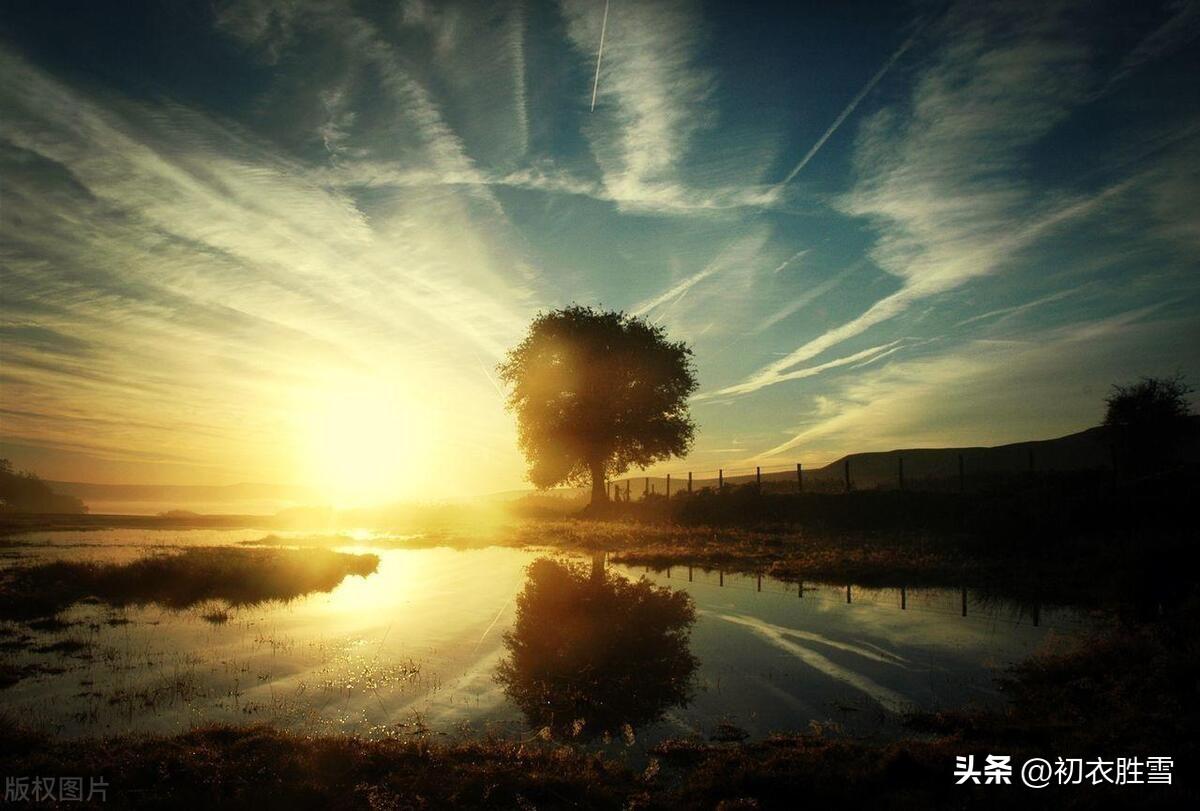 秋日夕阳诗词六首赏析（秋水明落日，流光灭远山）