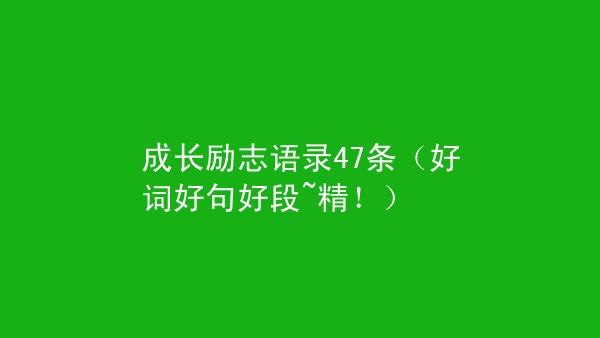 有关励志青春的好词好句子的好句有哪些（用美丽的心灵，创造精彩的人生）