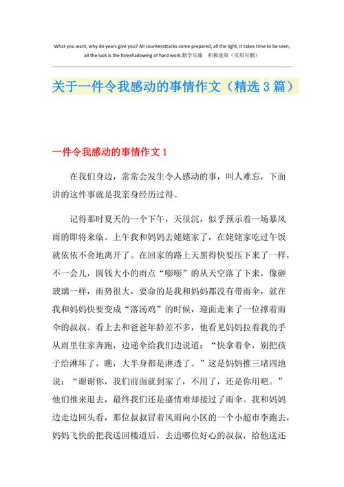 关于令我感动的一件事作文（《我所看见的感动——一个百年老人与他的孙子》）