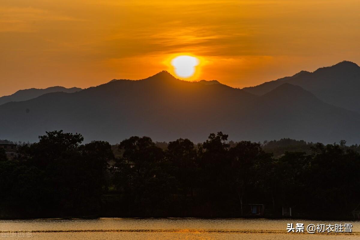 冬天夕阳六首诗词（万峰寒翠里，一点夕阳红）