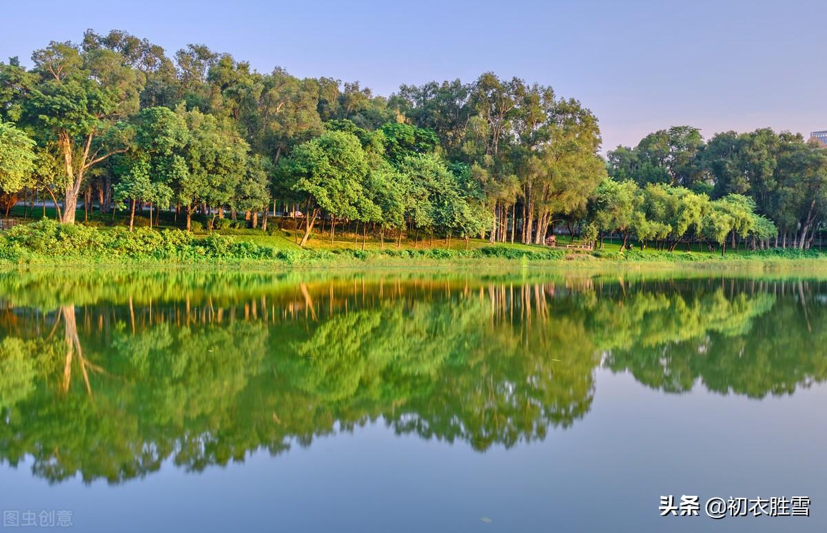 日晚无来客，闲船系绿阴（初夏绿阴五首诗词）