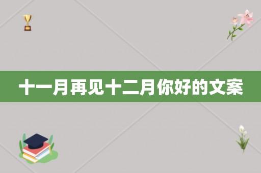 十一月再见12月你好的句子（《时间的背影》——以十一月再见十二月你好）