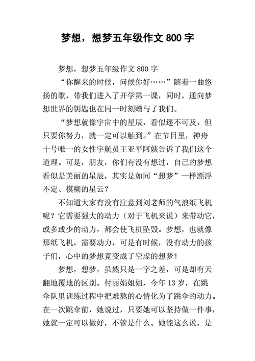 我有一个梦想：追逐优秀