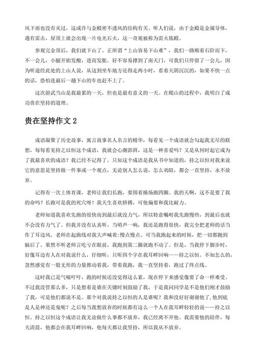 坚持到底的故事——从默默无闻到辉煌（一位普通人用坚持的精神创造不凡的人生）